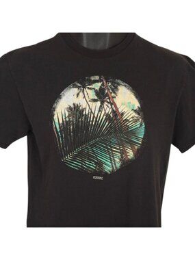 Ezekiel Surfer T Shirt Mens Size Medium Black Palm Trees Surfing